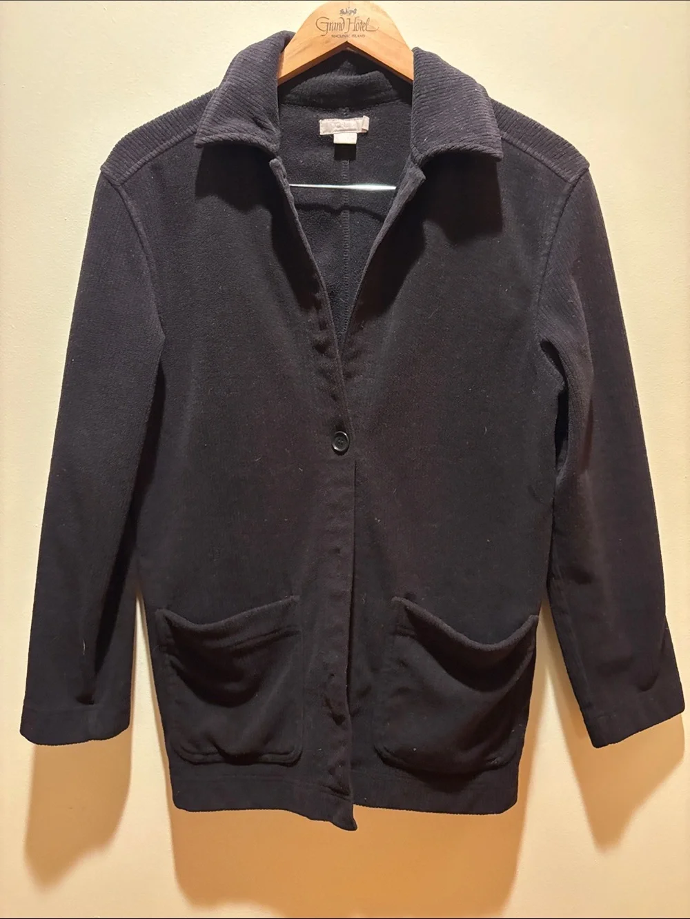 J Crew Women's Black Casual Button-Front soft Jacket